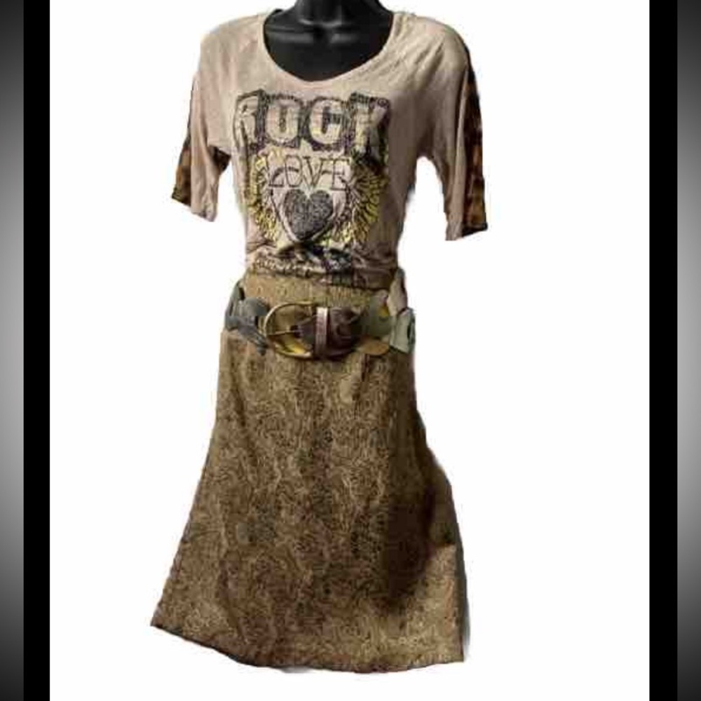 Vintage Gold skirt metalíceme thread 8